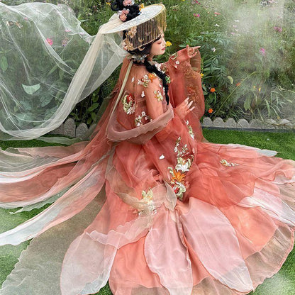 TANG Dynasty Dress Women's Liuxiangyingxiu 榴香盈袖 Ruqun  Hanfu Clothing Spring Summer Autumn