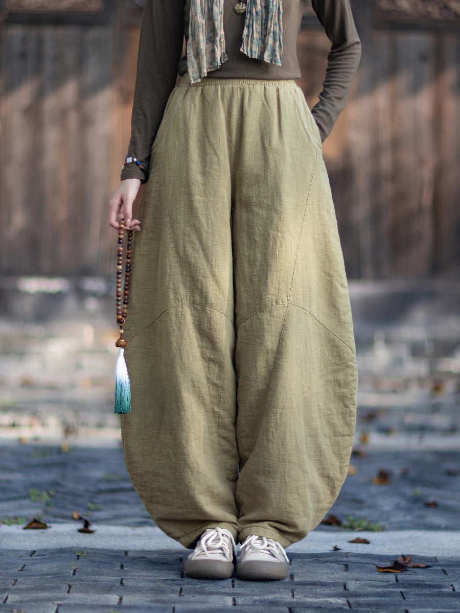 Linen Pants Anran "安然" Han Element Clothing Women's Modern Hanfu Spring Autumn