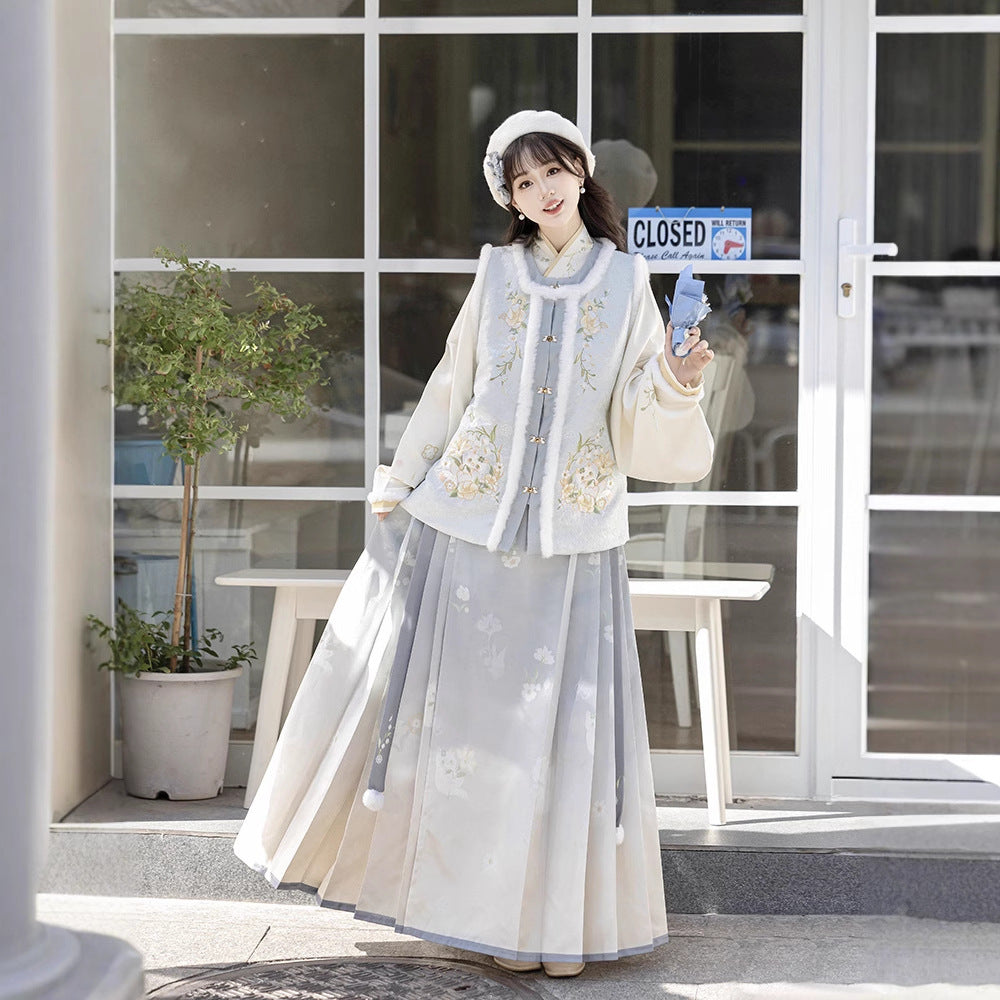 New Chinese Style Clothing Chunxin Huaxiayuemian "花下月眠" Women's Modern  Hanfu Winter Autumn