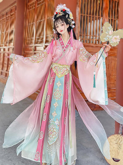 WEIJIN Dynasty Clothing Xueyushennv 雪域神女 Women's Chinese Traditional Thicken Velvet Hanfu Autumn Winter