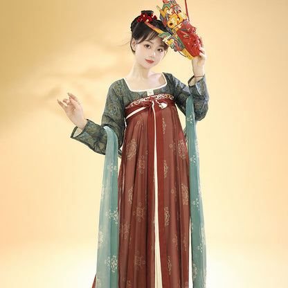 TANG Dynasty Dress Women's Fuhuameng 浮华梦 Ruqun  Hanfu Clothing Spring Summer Autumn