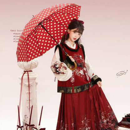 New Chinese Style Clothing Matahuazhi "马踏花枝" Women's Modern Velvet Hanfu Winter