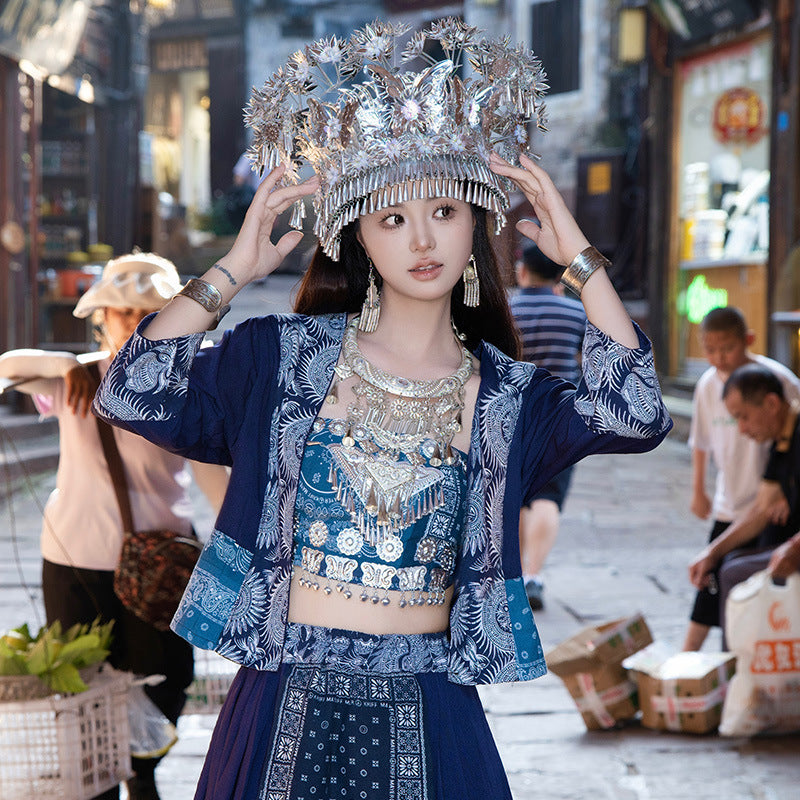 Nationality Chinese Culture Clothing Miao Xiangxi 湘西