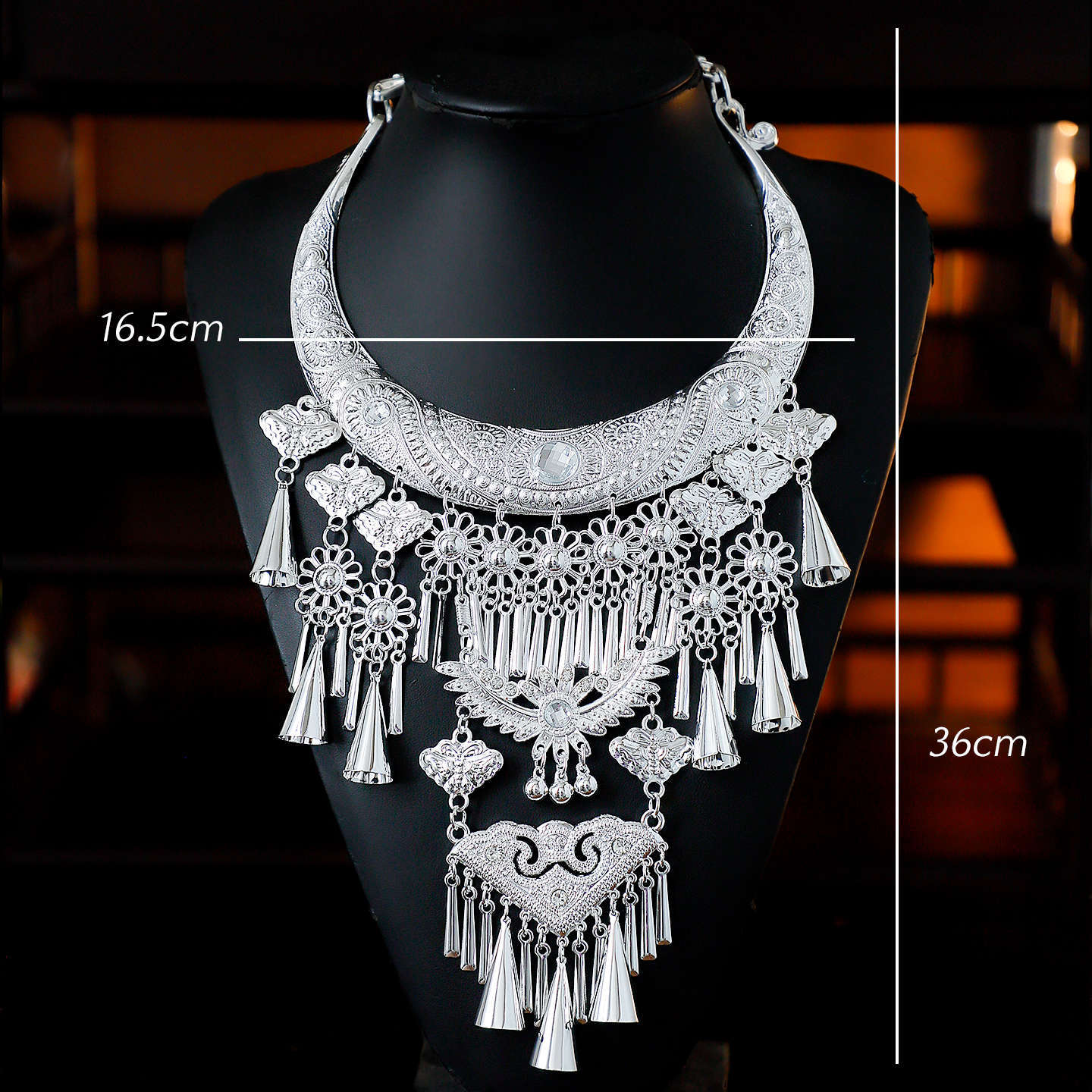 Miao Traditional Chinese Necklaces Niannian 念年 Hanfu Nationality Accessories