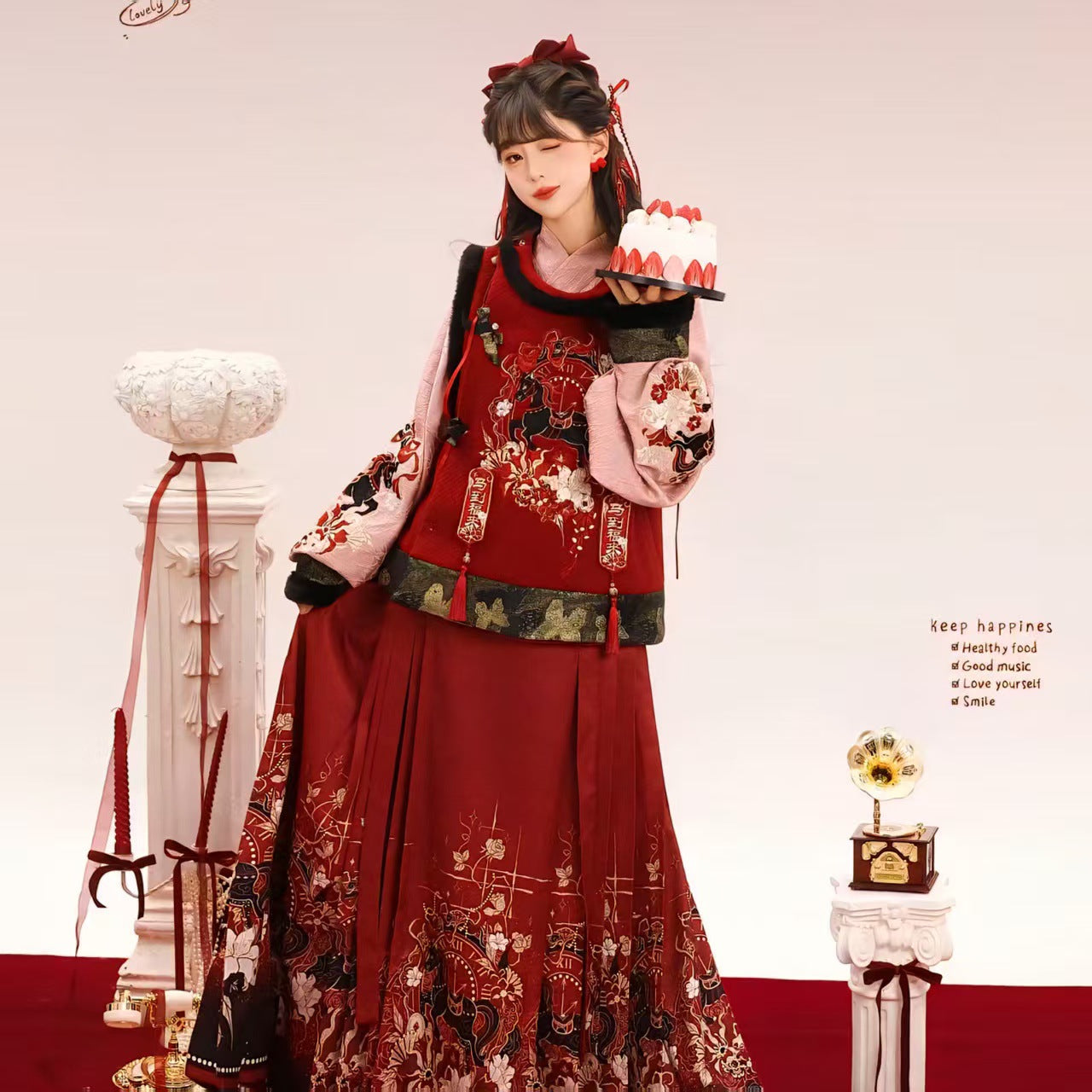 New Chinese Style Clothing Matahuazhi "马踏花枝" Women's Modern Velvet Hanfu Winter