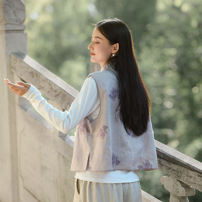 Thickened Vest Han Element Clothing Women's Pink Memory 粉色回忆 Modern Hanfu Autumn Winter
