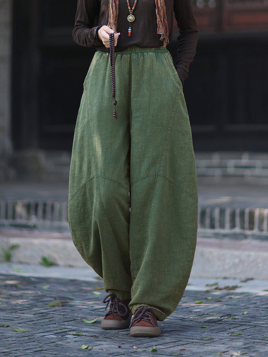 Linen Pants Anran "安然" Han Element Clothing Women's Modern Hanfu Spring Autumn