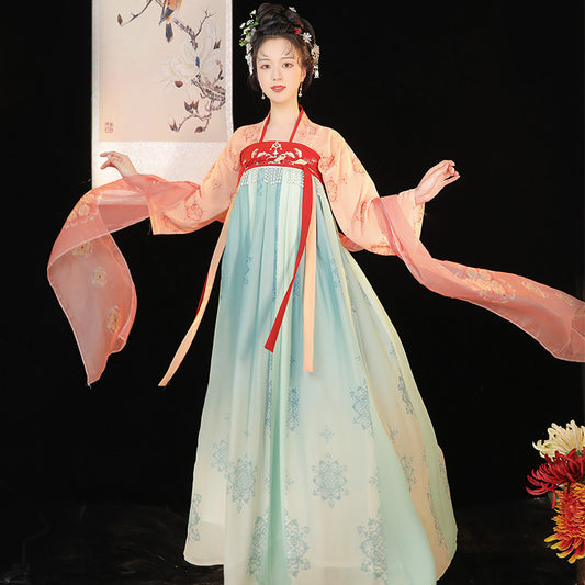 TANG Dynasty Dress Edai 娥黛 Women's Chest High Ruqun Spring Summer Autumn