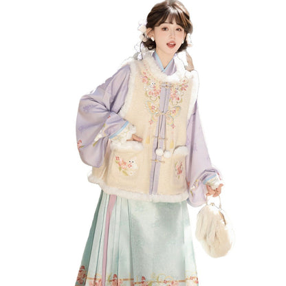 New Chinese Style Clothing Chunxin Dream Nuomitu "糯米兔" Women's Modern  Hanfu Winter Autumn