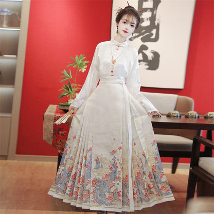 Mamian Skirts Huangque 凰雀 Women's Traditional Clothing Chinese Hanfu