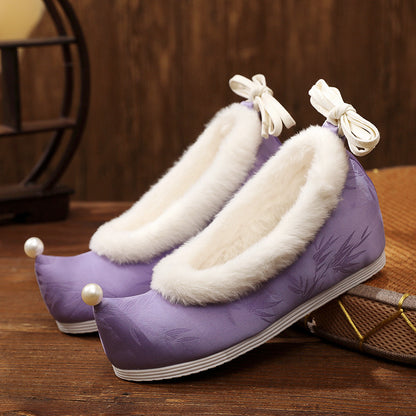 Women's Traditional  Shoes Ziyue 紫玥 Chinese Internal Increase Head Tilted Spring Summer Autumn Winter
