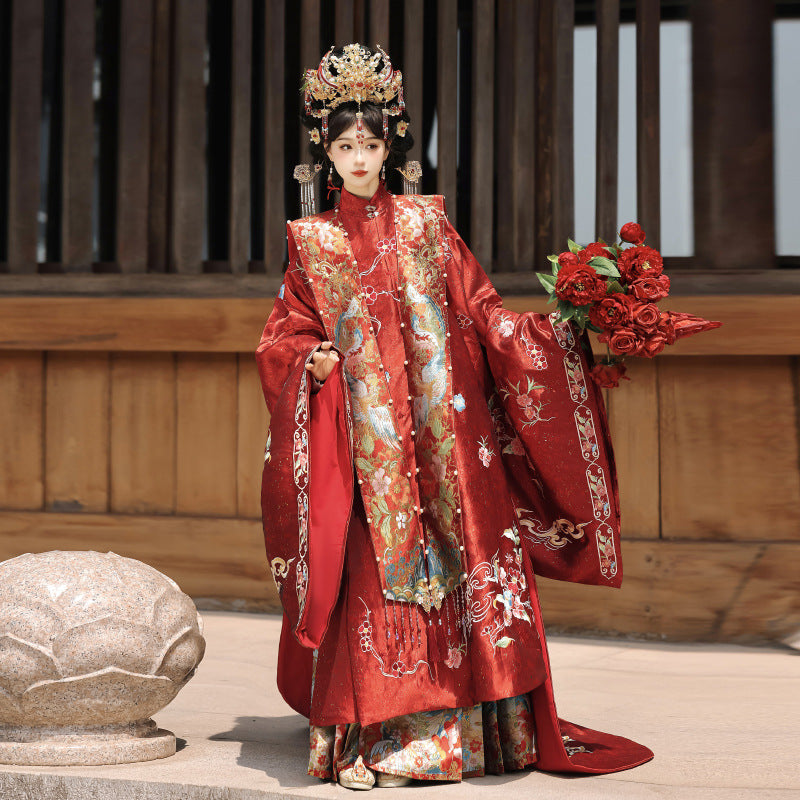 Women's Chinese Wedding Gown Clothes Linfengxi 麟凤栖 Men's Customs Traditional Male Hanfu Dress