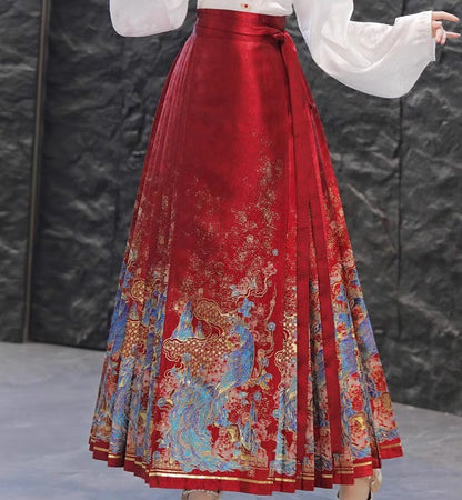 Mamian Skirts Huangque 凰雀 Women's Traditional Clothing Chinese Hanfu