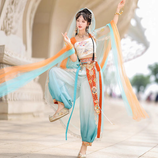 Chinese Hanfu Women's Dress Guiding Tianzhu 天竺  Xinjiang 西域