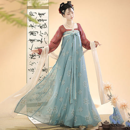TANG Dynasty Dress Women's Fuhuameng 浮华梦 Ruqun  Hanfu Clothing Spring Summer Autumn
