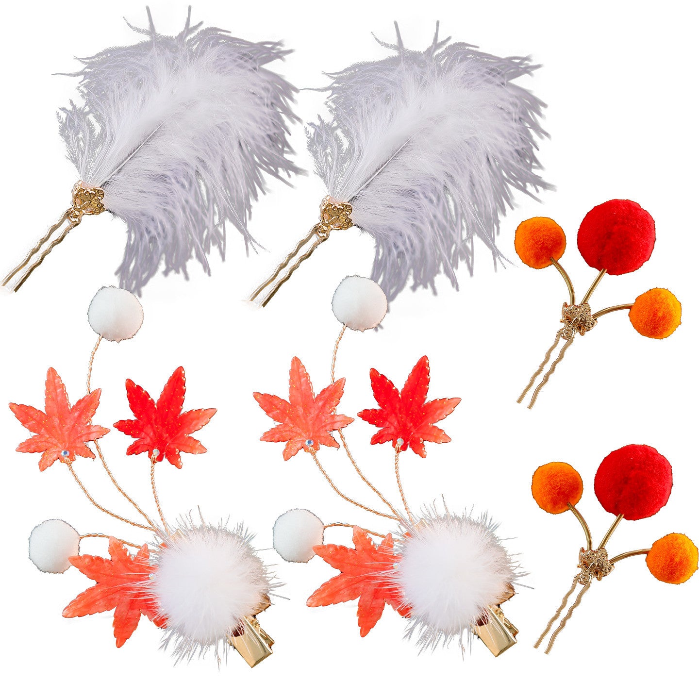 Traditional Chinese Hair jewelry Feng 枫 Hanfu Historical Headgear