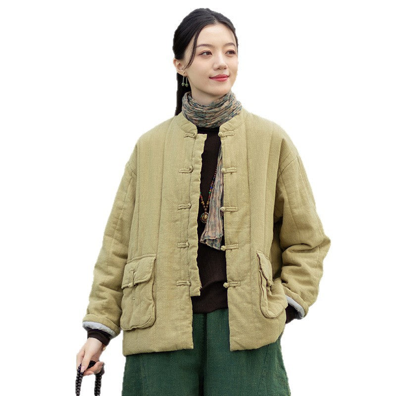 Linen Coat Fengxi "风息" Han Element Clothing Women's Modern Hanfu Winter Autumn