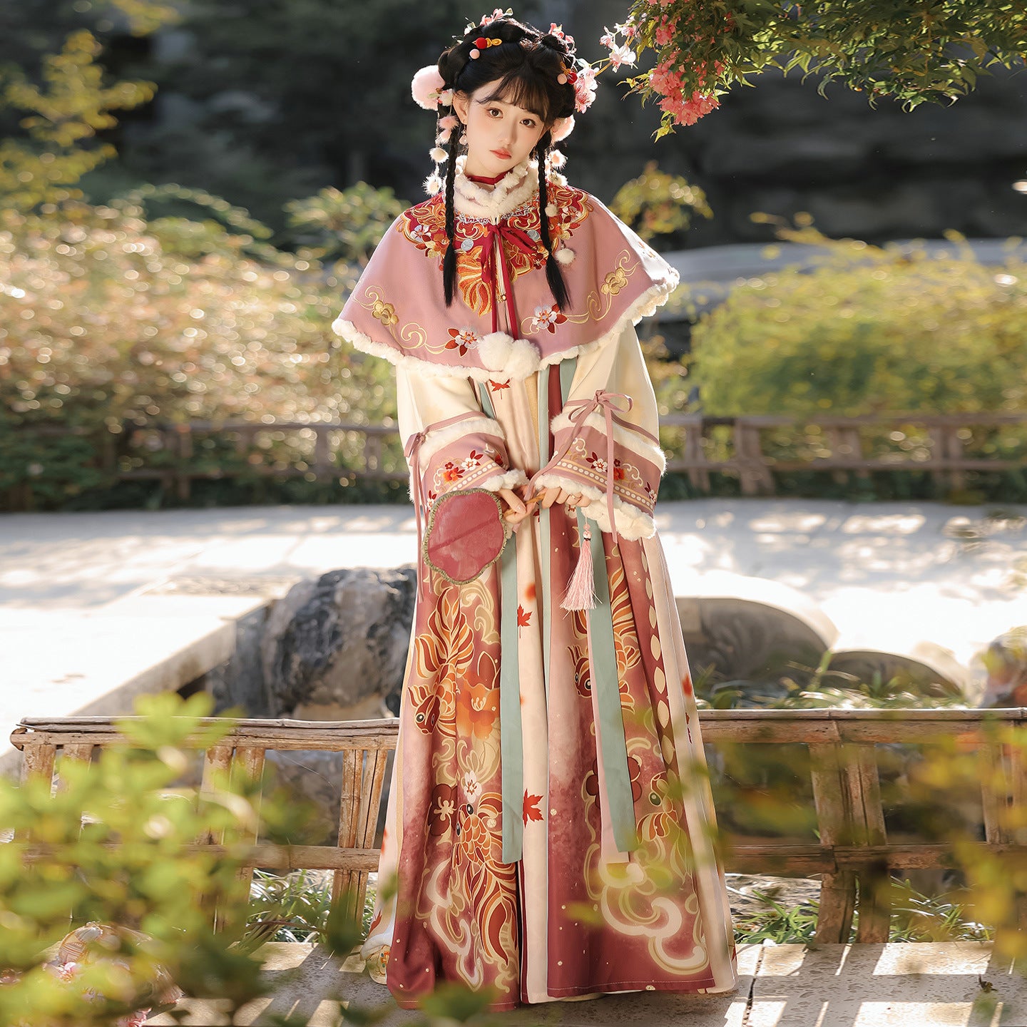 TANG Dynasty Clothing Jinsuihuan 锦岁欢 Ruqun Women's Chinese Traditional Thicken Velvet Hanfu Autumn Winter