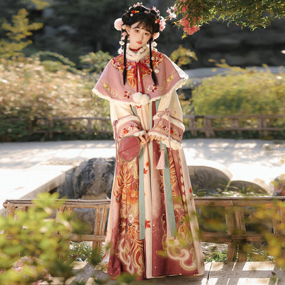 TANG Dynasty Clothing Jinsuihuan 锦岁欢 Ruqun Women's Chinese Traditional Thicken Velvet Hanfu Autumn Winter