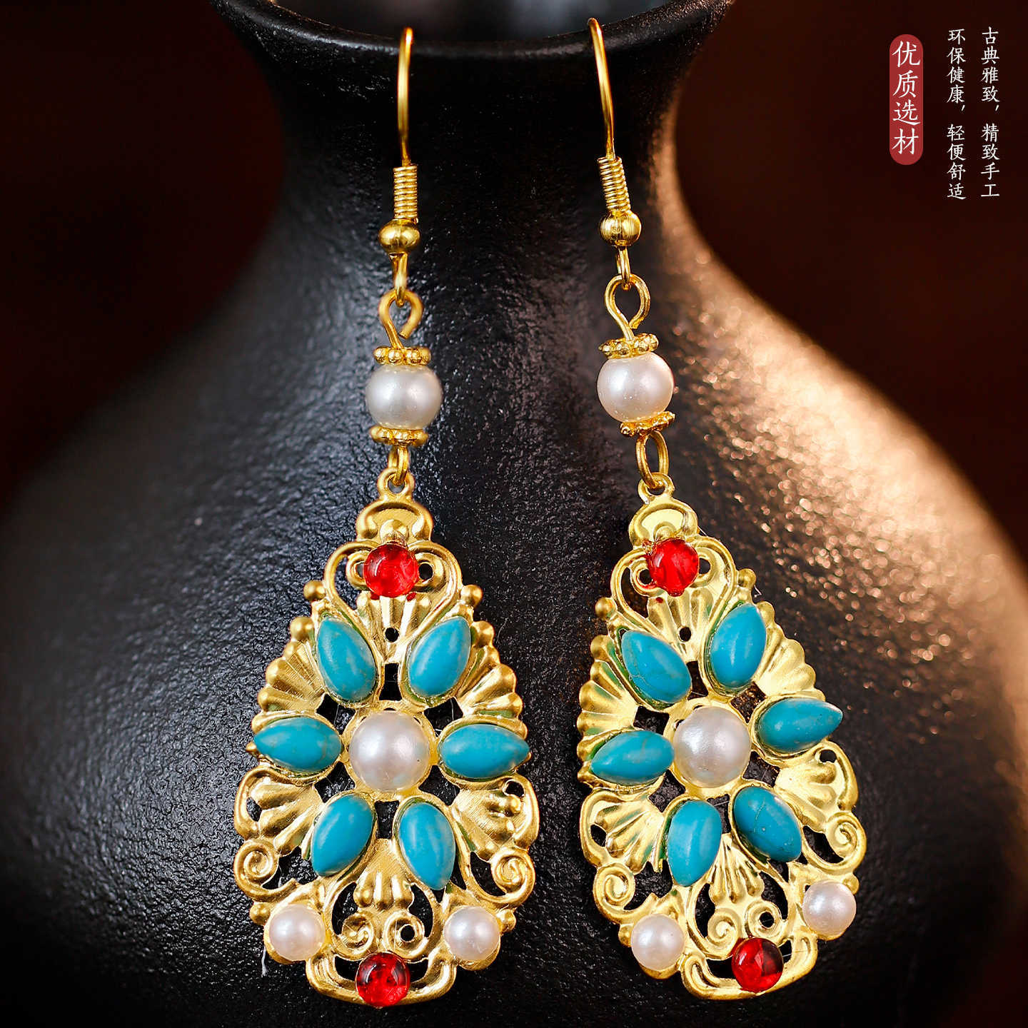 Traditional Chinese Earrings Xunxi 寻溪 Hanfu Historical Royal Accessories