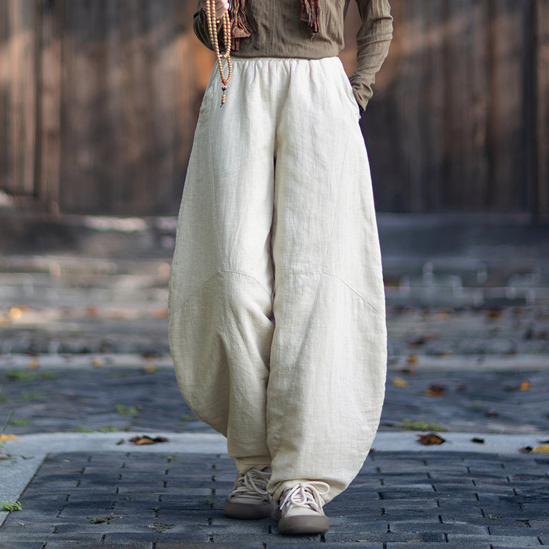 Linen Pants Anran "安然" Han Element Clothing Women's Modern Hanfu Spring Autumn
