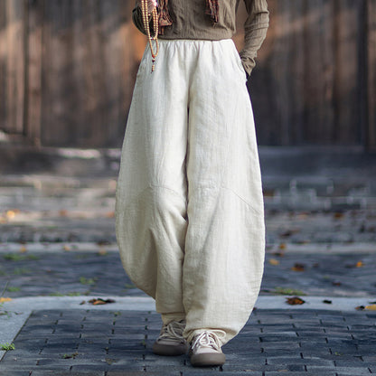 Linen Pants Anran "安然" Han Element Clothing Women's Modern Hanfu Spring Autumn