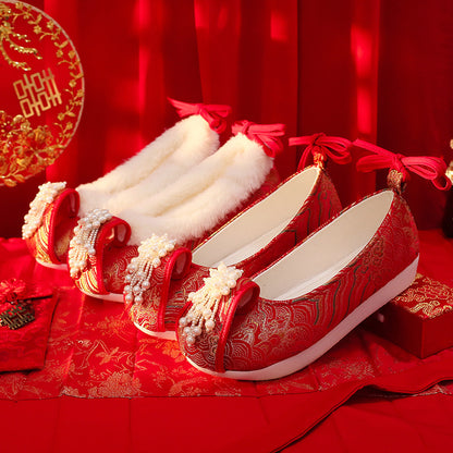 Women's Traditional Shoes Zhiyue 织月 Chinese Internal Increase Head Tilted Spring Summer Autumn Winter