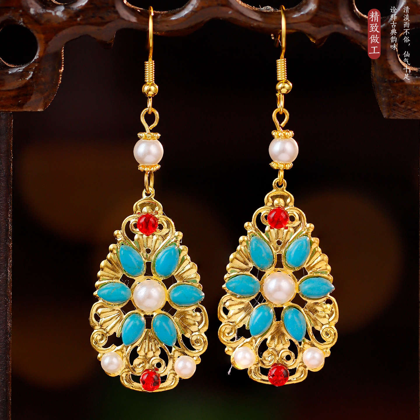 Traditional Chinese Earrings Xunxi 寻溪 Hanfu Historical Royal Accessories