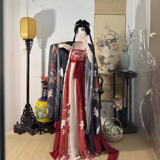 TANG Dynasty Dress Women's Zhuohua 灼华 Ruqun  Spring Summer Autumn