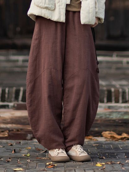 Linen Pants Anran "安然" Han Element Clothing Women's Modern Hanfu Spring Autumn