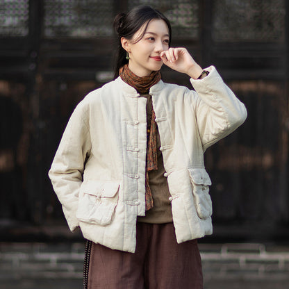 Linen Coat Fengxi "风息" Han Element Clothing Women's Modern Hanfu Winter Autumn