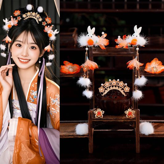 Traditional Chinese Hair jewelry Yuetu 月兔 Hanfu Historical Headgear