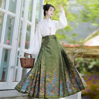 Mamian Skirts Huangque 凰雀 Women's Traditional Clothing Chinese Hanfu