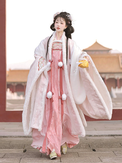 TANG Dynasty Clothing Tianxin 甜心 Ruqun Women's Chinese Traditional Thicken Velvet Hanfu Autumn Winter