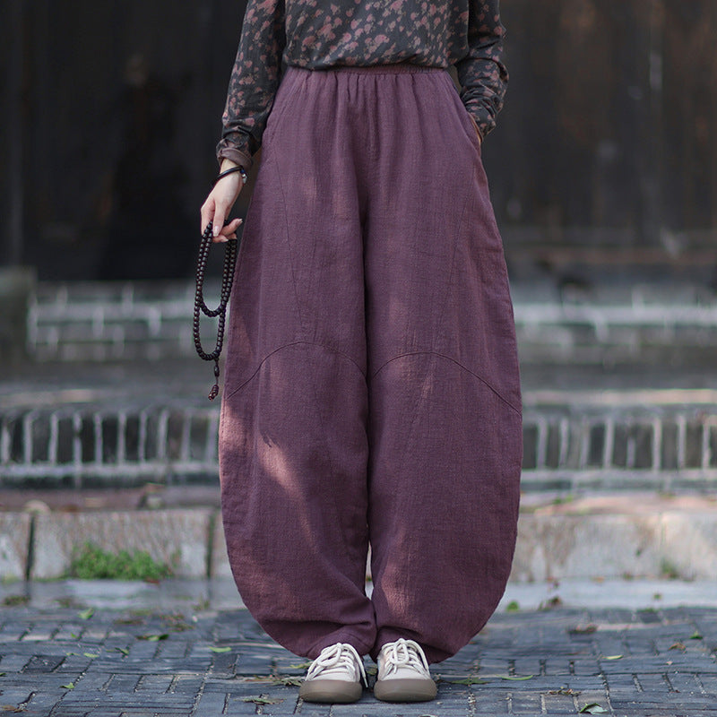 Linen Pants Anran "安然" Han Element Clothing Women's Modern Hanfu Spring Autumn