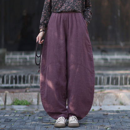 Linen Pants Anran "安然" Han Element Clothing Women's Modern Hanfu Spring Autumn