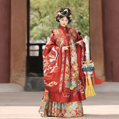Women's Chinese Wedding Gown Clothes Linfengxi 麟凤栖 Men's Customs Traditional Male Hanfu Dress