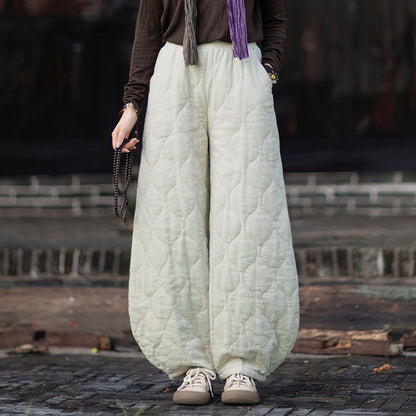 Ticken Linen Pants Duwang "渡忘" Han Element Clothing Women's Modern Hanfu Winter Autumn