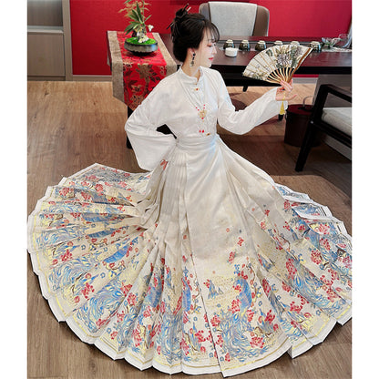 Mamian Skirts Huangque 凰雀 Women's Traditional Clothing Chinese Hanfu