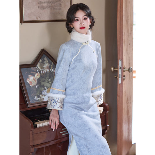 Women's Qipao Lanxu 蓝絮 Asian Dress Chinese Modern Hanfu Clothing Cheongsam