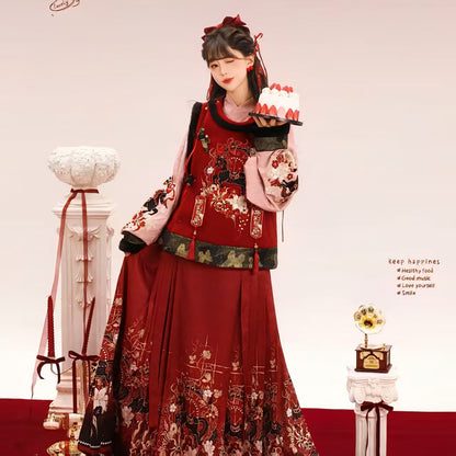 New Chinese Style Clothing Matahuazhi "马踏花枝" Women's Modern Velvet Hanfu Winter