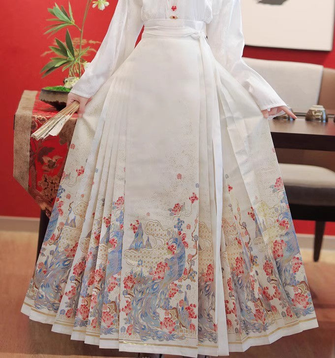 Mamian Skirts Huangque 凰雀 Women's Traditional Clothing Chinese Hanfu