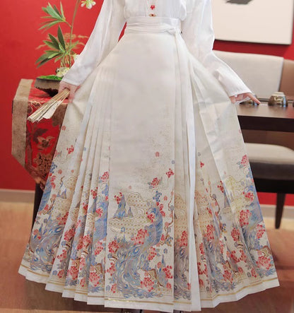 Mamian Skirts Huangque 凰雀 Women's Traditional Clothing Chinese Hanfu