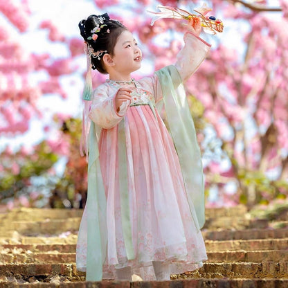 Children's Dress Fendai 粉黛 Ruqun Spring Summer Autumn