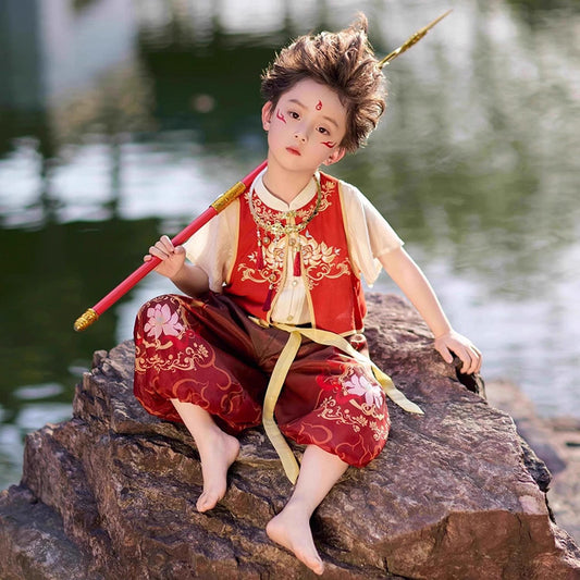 MYTH Kinder Nezha 哪吒 Kostüm Jungen Mädchen Animation Charakter Cosplay Outfits