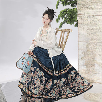 Ming Dynasty Dress Women's Mamian Skirt Fengxi 凤溪 Hanfu Clothing Spring Summer Autumn