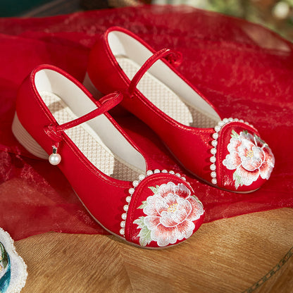 Women's Traditional Shoes Hongluan 红鸾 Chinese Increase Spring Summer Autumn
