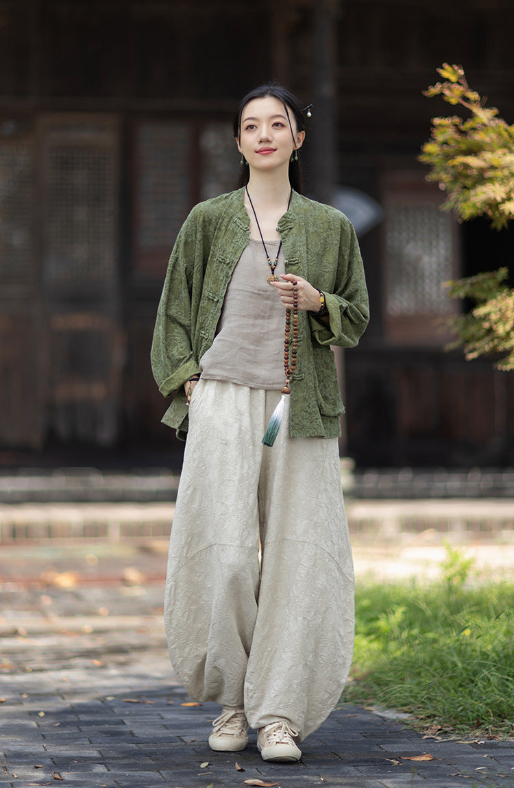 Linen Shirt Guipu "归朴" Han Element Clothing Women's Modern Hanfu Spring Autumn