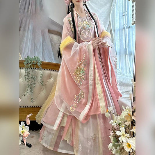SONG Dynasty Hanfu Women's Chunyuwan 春欲晚 Skirt  Spring Summer Autumn