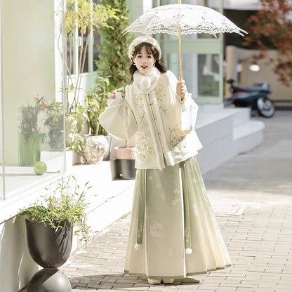 New Chinese Style Clothing Chunxin Huaxiayuemian "花下月眠" Women's Modern  Hanfu Winter Autumn
